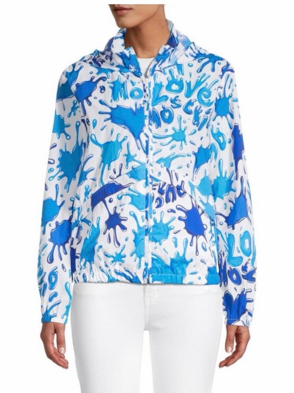 LOVE MOSCHINO LOVE All Splash logo front zipper Jacket